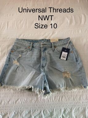 Universal Thread Light Blue Distressed Denim Cutoff Shorts